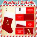 Eoocan 20 Inches Monogram Christmas Stockings White Velvet with White Super Soft Plush Cuff Embroidered Xmas Stockings Classic Personalized Stocking Decorations for Family Holiday Season Decor(Dad)