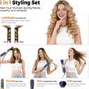 5 in 1 Hair Dryer Brush Set,Professional Negative Ionic Hot Air Styler, Air Curling Wrap Styler,Detachable Blow Dryer Brush With Auto Wrap Curlers,Hair Styling Tools For Straight/Curl/Drying/Smoothing