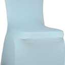 WELMATCH Light Blue Spandex Chair Covers - 50 PCS Wedding Banquet Events Party Universal Dining Decoration Stretch Elastic Chair Covers Good (Light Blue, 50)