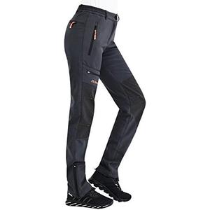 Postropaky Womens Outdoor Snow Ski Pants Waterproof Hiking Insulated Softshell Pants Snowboard Zipper Bottom Leg 4 Tall