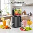 3-in-1 Juicer Machines, Cold Press Juicer 7 Large Chute & 120oz for Whole Vegetables & Fruits, High Juice Yield | Nut Milk | Natural Sorbet, Sliver