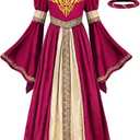 ReliBeauty Medieval Princess Costume for Girls, Size 150