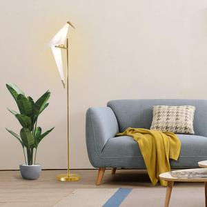 62-Inch Modern LED Bird Floor Lamp for Living Room, Modern Gold Standing Lamp with Birds Shade Floor Light Metal Fixtures for Bedroom Office(1 Bird)