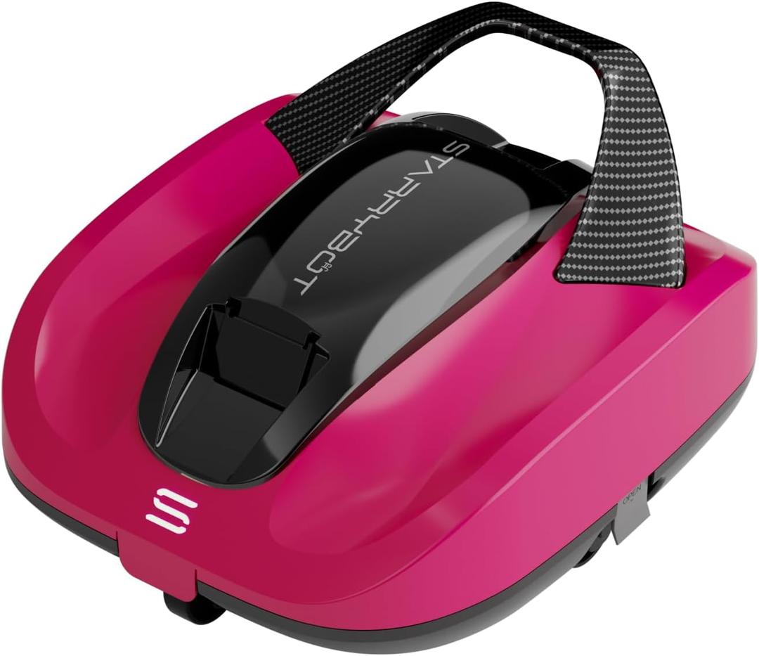Starrybot Cordless Robotic Pool Cleaner, Portable Swimming Robotic Pool Vacuum Self-Parking Technology,150Mins Runtime,Pool up to 900 Sq.Ft, Ideal for Above-Ground Pools
