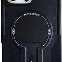 For iPhone 17 Pro Case with Privacy Tempered Glass Screen Protector and Camera Lens Protector Compatible with MagSafe Invisible Kickstand Shockproof Case Blue