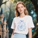 RiVolTa Castle Iron on Transfers - 16 Sheets Cute DTF Ready to Press for T Shirts Watercolor Magic Mirror Forest Heat Stickers Patches Vinyl Decals for Women Girls Clothing Bag Hat Pillow DIY Crafts