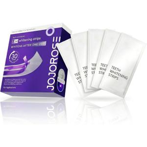 2 x Teeth Whitening Strips, Purple Whitening Strips for Teeth, 30 Count Stain Removing Whitening Strips for Daily Oral Care, Easy to Use Teeth Brightening Strips for Coffee, Tea & Wine Stains