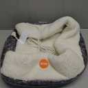 K&H Pet Products Heated Cat Bed Indoor, Thermo-Snuggle Cup Bomber Soft Heated Pet Bed for Large Indoor Cats and Small Dogs, Machine Washable, Waterproof Heated Pad, Safety Listed - 18 X 14in Gray