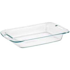 Pyrex Easy Grab 3-Quart Oblong Glass Bakeware Dish, Clear, Medium (1085782)