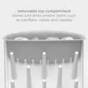 Ubbi Vertical Baby Bottle Drying Rack, Space Saving Countertop Drying Rack Baby Organizer, Gray