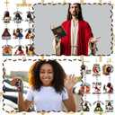 Sureio 40 Pcs I Saw That Jesus Keychain Bulk Christian Gifts Church Christmas Goodie Bag Stuffers Party Favors Baptism Gifts