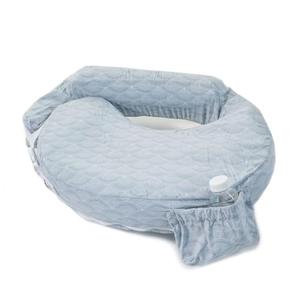 My Brest Friend Inflatable Travel Nursing Pillow for Breastfeeding, Bottlefeeding & Posture Support with Slipcover, Horizon