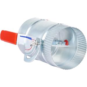 4 Inch HVAC Duct Backdraft Damper, Galvanized Iron Manual Volume Damper with Sleeve, Adjustable Airflow Control for Range Hoods, Fans, Pellet Stove Pipes, Dryer Vents (1 Pc)