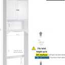 Spirich Over The Toilet Storage Cabinet, Bathroom Shelf Over Toilet, Bathroom Storage Cabinet Organizer, White