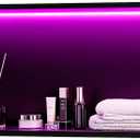 WICHEMI Shower Niche No Tile Needed for Bathroom Storage, Shower Niche RGB LED Lights Waterproof Recessed Wall Niche 36" X 12" 304 Stainless Steel Bathroom Niche for Shower Wall, Matte Black