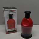 Geedel Food Chopper, Easy to Clean Manual Hand Vegetable Chopper, Dishwasher Safe Slap Onion Cutter for Veggies Onions Garlic Nuts Salads Red