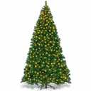 Pre-Lit PVC Christmas Tree Hinged 700 LED Lights Green