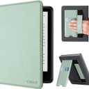 CoBak Case with Stand for Kindle Paperwhite - Durable PU Leather Cover with Auto Sleep Wake, Card Slot, Hand Strap Feature - Fits Kindle Paperwhite 11th Generation 6.8" Signature Edition 2021 Released (Agave green)