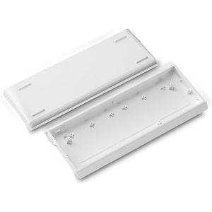 H60 Aluminum Keyboard Case,60% Customized Mechanical Gaming Keyboard Housing Compatible with Woot60HE/MADLIONS MAD 60 HE 61Keys Compact Barebones Keyboards DIY (White)