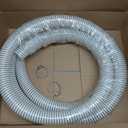 1 1/2 "-12 Ft Pool Filter Pump Connection Hose Premium Kink Free PVC Swimming Replacement Tube for Above Ground Pools, Includes 2 Hose Clamps and Can Be Cut as Needed