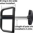 5-1/2" T-Handle Lock kit,EFFIBUILD Shed Door Latch with 4 Keys, 5-1/2" Stem Shed T-Handle Lock Kit for Sheds Doors, Playhouses, Chicken Coops,Camper, RV, Garage Door(Black).
