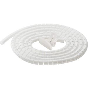 Cable Management Sleeve Organizer 118Inch Cord Wire Wrap Coiled Tube Cable Sleeve for Home Office PC TV White (118.1inch*0.62inch)