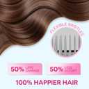 Bautero Brush Detangler Brush for Wet & Dry Hair, Pain-Free Brushing on All Hair Types, Knot Removal, Vented Hair Brush, Juni Midnight