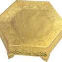 GiftBay 18 inch Hexagonal Gold Wedding Cake Stand, Hand Crafted, Embossed, Durable Build
