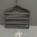 Tinfol Gray Velvet Pants Hangers Space Saving, 4pc Non-Silp Pant Hanger, Jeans Slack Trousers Hangers, Multi Layer Clothes Hanger Closet Organizer Perfect for Pants,Trouser,Jeans