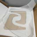 Modern Glass Coffee Table for Living Room, Mid Century Coffee Table, Small Coffee Tables, Suitable for Bedroom Living Room Reception Office Tables (Wood/Transparent, Medium) (Medium 35.8 * 25.5 * 16in)