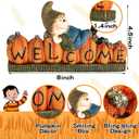 Shellwei Scarecrow Thanksgiving Decor Gift Fall Pumpkin Welcome Figurines Resin Table Decor Fall Tiered Tray Decorations for Halloween Thanksgiving Indoor Outdoor Decorations