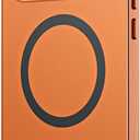 for iPhone Case,Compatible with MagSafe,Magnetic Luxury 2 in 1 Aluminum Metal Frame PC Backboard,Slim Fit Military Grade Drop Protection Shockproof Phone Case (Orange,iPhone 17 Pro)