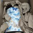 LEAZUL Kitchen Utensil Holder, 7.2″Extra Large Stable Pattern Ceramic Utensil Crock, Utensil Organizer for Countertop, Kitchen Decor, Utensil Holder for Housewarming, Wedding Gift (Butterfly)