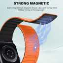 Bisikor Magnetic Bands Compatible with Apple Watch Band 49/46/45/44/42/41/40/38mm Men Women Silicone Sport Wristband for iWatch Ultra SE Series 11 10 9 8 7 6 5 4 3 (38/40/41/42, Orange/Black)
