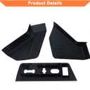 Front Left Driver Seat Trim Cover Panel & Seat Switch Housing Panel Bezel(2PCS). Fit for Ford F-150 2009-2014. Replaces Part #9L3Z-1661693-CA,9L3Z-14A706-NA(Black).