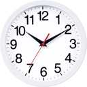 Wall Clock Modern 8 Inch Battery Operated Silent Non Ticking Small Analog Clock Decorative for Bedroom Kitchen Bathroom Office Home (White)
