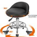 FLOLXNB Garage Mechanic Stool with Storage Tray,Low Height Rolling Shop Stools, Rolling Mechanics Seat Chair Height Adjustable, Rolling Shop Chair, Work Stool Creeper Seat (Style 1)