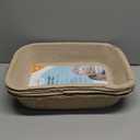 Kitty Sift Disposable Cat Litter Box Large, 6 Count, Durable Portable for Travel and Home, Eco-Friendly Disposable Litter Box Controls Odor