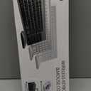 Wireless Keyboard and Mouse Ultra Slim Combo, TopMate 2.4G Silent Compact USB 2400DPI Mouse and Scissor Switch Keyboard Set with Cover, Batteries Included, for PC/Laptop/Windows/Mac - Purple Black