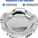 9595152 Polished Aluminum Cover Wheel Hub Center Cap Hubcap Cover Hub Cap Compatible with Chevrolet Silverado Avalanche Suburban Tahoe 2007-2014 Replace # 9595152 (20" 5-Spoke Wheels Only)
