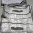 TICONN 2 Pack Extra Large Moving Bags Heavy Duty with Zippers & Carrying Handles, Durable Storage Bags Moving Boxes for Closet Organizers and Storage (2 Pack, Light Grey)