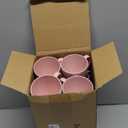 Zopeal 16 Pack Wheat Straw Plastic Coffee Cups Mugs 10 Oz Reusable Plastic Cup Mug with Handle Lightweight Microwavable Dishwasher Safe Unbreakable for Tea Milk Water Juice Coffee (Nordic Pink)