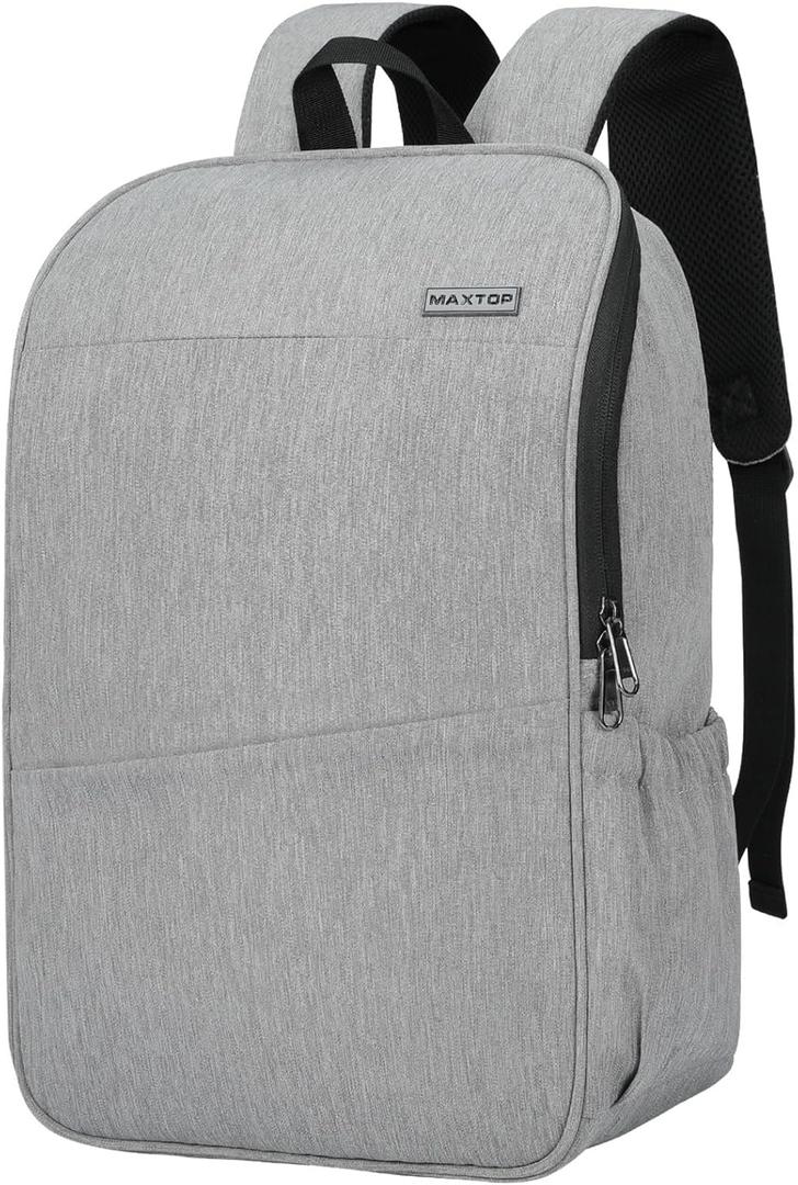 MAXTOP Deep Storage Laptop Backpack Business Anti-theft Backpacks[Water Resistant] College Computer Bookbag Fits 16 Inch Laptop (Light Grey)