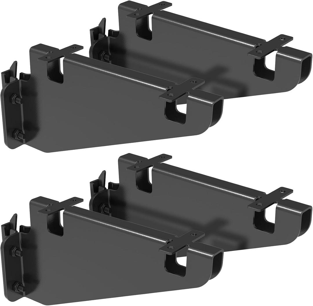 E Track Fixed Shelf Brackets,Heavy Duty Metal DIY E-Track Brackets for Shelves in Enclosed Trailer, Truck,Warehouse,Cargo Trailer- Pack of 4