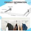 Unittype 4 Pcs U Shaped Hangrail for Slatwall 24 Inch Tubing Hangrail Rectangular Tubing Metal Slat Hanger Wall Accessory for Retail Displays Bracket Clothing Rack Home Use (Silver)