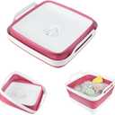 Collapsible Wash Basin for Baby Bottles - 2.4 Gallons Portable Dish Basin for RV Camping Sink, Space-Saving Dish Tub For Bottle Washing (Viva Magenta)