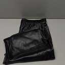 Navneet Women Faux Leather Pants PU High Waist Straight Leg Pant with Pockets Leather Leggings Bell Bottom Flare Pants (Large)