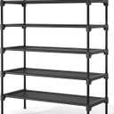 Kitsure Shoe Rack for Closet, Sturdy and Long-Lasting Shoe Shelf, Shoe Rack for Entryway, Personalized DIY Shoe Organizer, Shoe Rack Organizer for Space-Saving, 27.6" x 11.8" x 36.6", Black