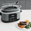 Ninja MC1001 Foodi PossibleCooker PRO 8.5 Quart Multi-Cooker, with 8-in-1 Slow Cooker, Dutch Oven, Steamer, Glass Lid Integrated Spoon, Nonstick, Oven Safe Pot to 500F, Sea Salt Gray