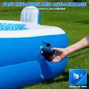 Extra Large Inflatable Pool with Pump, 121" X 90" X 22" Full-Sized Blow Up Pool with Seats for Adults, Family Inflatable Swimming Pool for Summer Water Party Backyard Garden Lawn